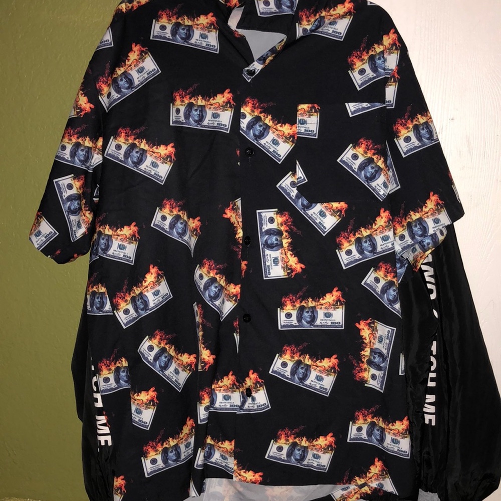 Button up money shirt